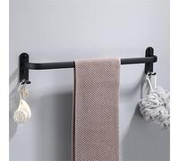 Terrette da Asciugamano, Asciugamano a Parete Auto -Adesiva da Bagno Porta Asciugamano portavalo portabicchieri del Bagno portavalo Asciugamano a Bordo a biergoletta (Colore: Svart, Dimensione: 24,5