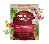 Terriccio organico compresso per giardino, piante e ortaggi, si espande 4 volte se miscelato con acqua, uso interno o esterno, mix di alimenti per piante derivato da cocco naturale e fertilizzante per