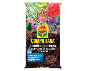 TERRICCIO PER GERANI BALCONI FIORIERE 20LT COMPO SANA