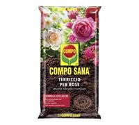 Compo TERRICCIO per ROSE FIORI in VASO o TERRA TORBA con CONCIME e GUANO 50 L