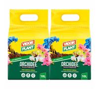 Terriccio Professionale Orchidee 20 L (2 Confezioni) | Substrato per Orchidee Epifite, Semiepifite e Terricole con Corteccia di Pino, Fibra di Cocco e Torba Baltica | Aerato e Drenante