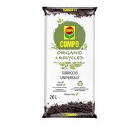 COMPO Terriccio Universale ORGANIC & RECYCLED, Per piante in vasi o a terra, Consentito in agricoltura biologica, Vegano, 20 litri