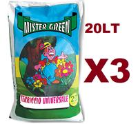 TERRICCIO UNIVERSALE MISTER GREEN 60 LITRI PER PIANTE FIORI BULBI TERRA ORTO