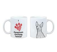 Terrier americano senza pelo tazza con cane Ti amo Art-Dog