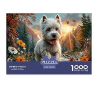 Terrier bianco degli Highland occidentali Jigsaw Puzzle Impossibili 1000 Pezzi Decorazione Per La Casa. Giochi Rilassamento E Intelligence Per Adulti E Bambini Da 12 Anni 70x50cm/1000pcs