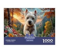 Terrier bianco degli Highland occidentali Puzzle Impossible 1000Pcs foresta Decorazione Per La Casa. Giochi Rilassamento E Intelligence Per Adulti E Ragazzi Da 14 Anni 70x50cm/1000pcs