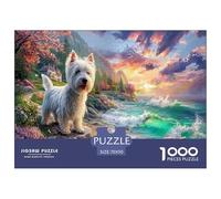 Terrier bianco degli Highland occidentaliJigsaw Puzzle Impossible 1000Pcs Coast Decorazione Per La Casa. Giochi Rilassamento E Intelligence Per Adulti E Bambini Da 12 Anni 70x50cm/1000pcs