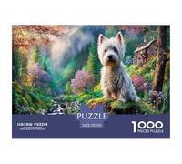 Terrier bianco degli Highland occidentaliPuzzle Impossibili 1000 Pezzi foresta Decorazione Per La Casa. Giochi Rilassamento E Intelligence Per Adulti E Ragazzi Da 14 Anni 70x50cm/1000pcs