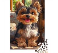 Terrier dello Yorkshire Jigsaw Puzzle Impossibili 1000 Pezzi Sofa Cane Decorazione Per La Casa. Rilassamento E Intelligence Per Adulti E Bambini Da 12 Anni 1000pcs (75x50cm)
