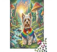 Terrier dello Yorkshire Puzzle Classico Da 1000 Pezzi, Per Adulti Di Tutte Le Età, Cartone Premium, Arredamento Interno, Regalo Per Donne, Puzzle Di Relax 52x38cm/1000pcs