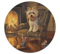Terrier dello Yorkshire1000 Pezzi Puzzle Rotondo AnimaliRotonda Puzzle Adulti Bel Regalo Per Amici Di Famiglia Edugattoivo Per Adulti, Regali Difficile E Impossibile1000 pezzi (67.5x67.5cm)