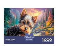 Terrier dello YorkshireJigsaw Puzzle Impossibili 1000 Pezzi Montagna Stream Decorazione Per La Casa. Giochi Rilassamento E Intelligence Per Adulti E Bambini Da 12 Anni 52x38cm/1000pcs