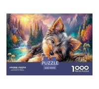 Terrier dello YorkshirePuzzle Impossibili 1000 Pezzi Montagna Stream Decorazione Per La Casa. Rilassamento E Intelligence Per Adulti E Ragazzi Da 14 Anni 70x50cm/1000pcs