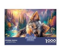 Terrier dello YorkshirePuzzle Impossible 1000 Pezzi Montagna Stream Decorazione Per La Casa. Rilassamento E Intelligence Per Adulti E Bambini Da 12 Anni 38x26cm/1000pcs