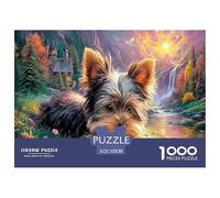 Terrier dello YorkshirePuzzle Impossible 1000Pcs Montagna Stream Decorazione Per La Casa. Giochi Rilassamento E Intelligence Per Adulti E Ragazzi Da 14 Anni 52x38cm/1000pcs