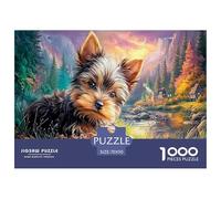 Terrier dello YorkshirePuzzle Impossible 1000Pcs Montagna Stream Decorazione Per La Casa. Giochi Rilassamento E Intelligence Per Adulti E Bambini Da 12 Anni 70x50cm/1000pcs