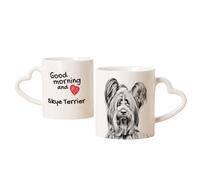 Terrier di seta tazza con cane buongiorno cuore Art-Dog