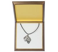 Terrier nero russo - collana rivestita in argento, in una scatola, Art Dog IT