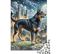Terrier nero russo Jigsaw Puzzle Impossibili 1000Pcs Decorazione Per La Casa. Rilassamento E Intelligence Per Adulti E Ragazzi Da 14 Anni 1000pcs (75x50cm)