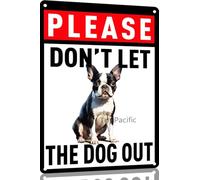 Terrier Non Lasciare Uscire Il Cane Targa Achtung Segno Targa In Metallo Retrò Segnale Di Avviso Per Ufficio Fattoria Club 20X30 Cm