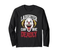 Terrificante Clown Face Killer Costume Horror Vibes Maglia a Manica