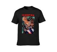 Terrifier Art The Clown Horror Movie Art T-Shirt Black Graphic Unisex Tee Shirt L