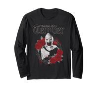 Terrifier Art The Clown Roses Frame Distressed Horror Movie Maglia a Manica