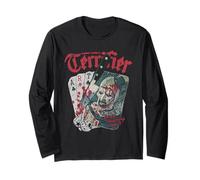 Terrifier Cards And Dice Art The Clown Bloody Knife Horror Maglia a Manica