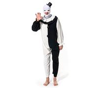 Terrifier Clown Cosplay Costume Tuta con Cappello Orrore Maschera per Halloween Carnevale Suit