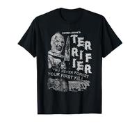 Terrifier Never Forget Your First Kill Art The Clown Horror Maglietta