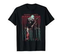Terrifier Stretched out Logo with Art The Clown Horror Movie Maglietta, Uomo, Nero, XL