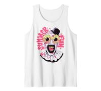 Terrifier Summer Fun Sunglasses Art The Clown Horror Movie Canotta, Uomo, Bianco, L