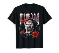 Terrifier Warning Stickers Art The Clown Horror Movie Maglietta