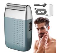 Terrimer per barba ricaricabile -rasoio per toelettatura USB | Strumento di styling del viso a cordone con due teste di lamina, rasoio elettrico leggero per la camera da letto de
