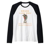 Territorio del Massachusetts Gamebird Eccentrico Turchia selvaggia Maglia con Maniche Raglan
