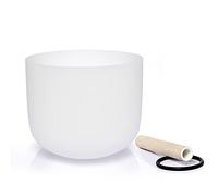 TERRITORY Campana tibetana in cristallo smerigliato per chakra sacrale, 20,3 cm