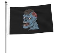 Terrore Degli Zombi Bandiera Da Cortile Durevole Bandiere Da Giardino Divertente Garden Flag Per Patio Interni All'Aperto 90X150 Cm