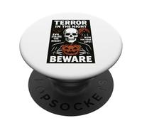 Terrore nella zucca della testa della notte PopSockets PopGrip Adesivo