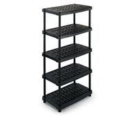 Terry 1000518 Scaffale Modulare a 5 Ripiani, da Interno Esterno. Colore: Nero, 93x59x188,5 cm