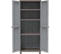 Terry Armadio C-Rattan 2680, 2 ante effetto rattan, resina antiurto, 3 ripiani, 68x39x170 cm