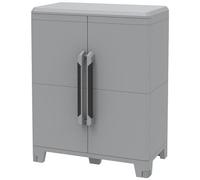 Armadietto basso a doppia anta Terry Transforming 1002906 Resina termoplastica Grigio 78 x 44 102 cm 1 ripiano 40Kg per Interno ed esterno