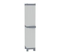 Terry - Base 2350 RUW, Armadio Modulare, 1 Anta e 4 Ripiani Regolabili, da Interno ed Esterno Coperto, in Plastica, 35x43,8x181,8 cm