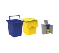 TERRY Bidone Immondizia Ecobin 25 + Eco Bin 30 per Armadietto Eco Line