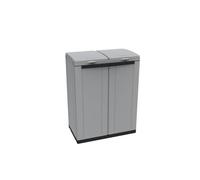 Contenitore EcoCab 2 per raccolta differenziata 68x39x88.7 cm 2 portasacco da 110 L ciascuno grigionero Terry