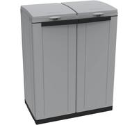 TERRY CONTENITORE ECOLINE 2 PER LA RACCOLTA DIFFERENZIATA 68X39X88,7 CM GRIGIO/N