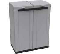 Contenitore EcoCab 2 per raccolta differenziata 68x39x88.7 cm 2 portasacco da 110 L ciascuno grigionero Terry