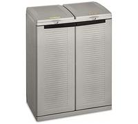 Armadio portarifiuti Terry Store Age - 409992 Pattumiera ad armadio da 110 l di colore grigio/nero in confezione da 1 Pz.