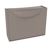 Scarpiera componibile anta ribalta Terry Harmony Tortora rattan 51 x 19 x 39 cm