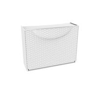 Scarpiera componibile anta ribalta Terry Harmony Bianca rattan 51 x 19 x 39 cm