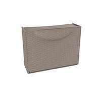 Scarpiera componibile anta ribalta Terry Harmony Tortora rattan 51 x 19 x 39 cm